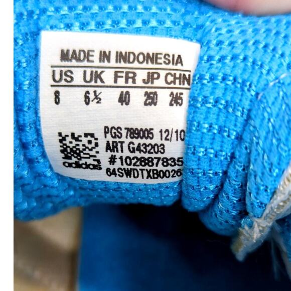 Adidas Womens Galaxy Elite Running Shoes Metallic Blue and Silver Size 8 - Picture 9 of 10